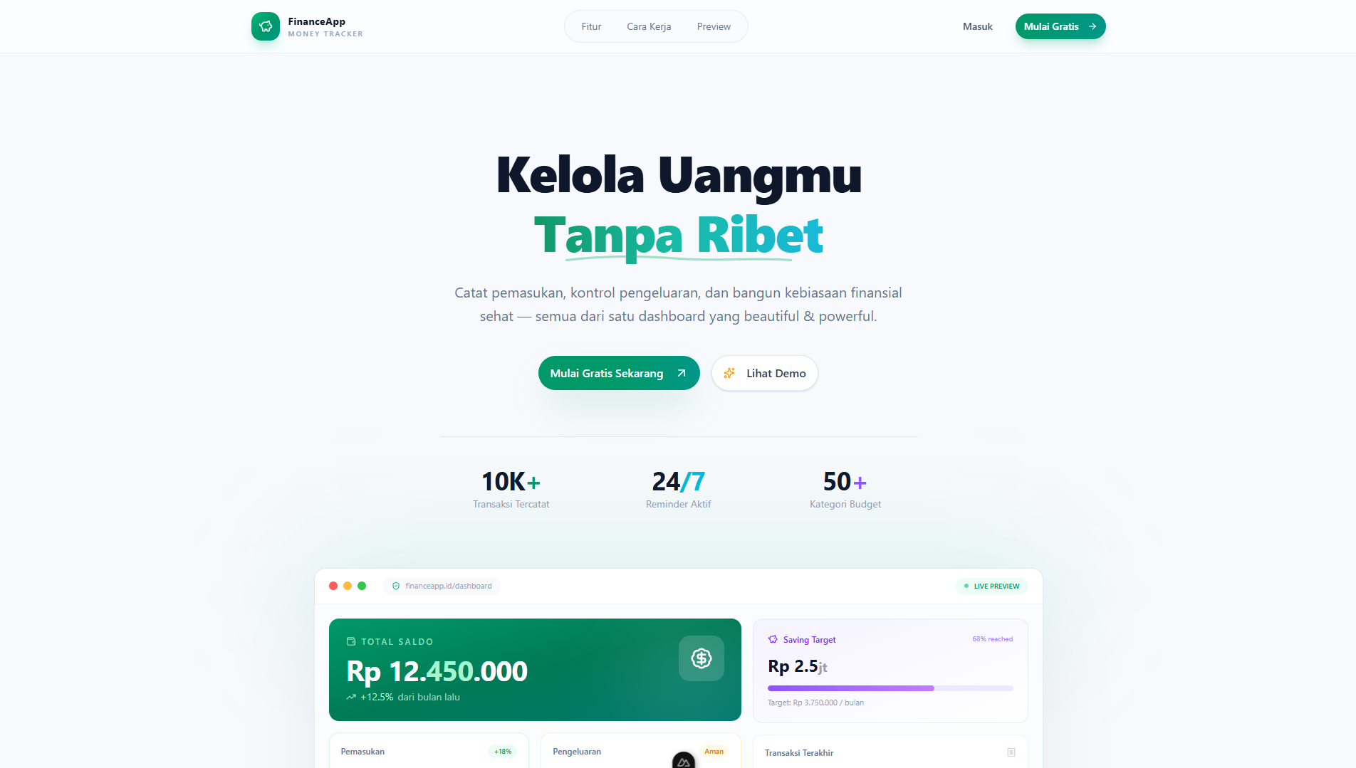 FinanceApp Money Tracker